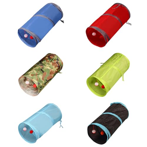 Túnel de brinquedo para gatos, tubo de esconderijo de animais de estimação brincalhão com bola de si