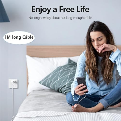 20-W-Schnellladegerät kompatibel mit Google Pixel 9 9Pro XL/ 8 8a/ 7 7a/ 6 6a/5 5a/4 4a 4 XL/3 3a XL/10 Pro XL, Switch,Typ-C-Netzteil, USB-C-Ladeblock mit 1 m langem Kabel