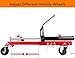 4Pcs Car Wheel Dolly, 1500 LBS Capacity Hydraulic Dolly, Heavy Duty Rollers with Foot Pedal for Truck RV Trailer, Red