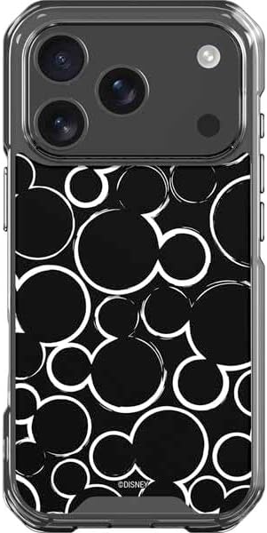 Skinit Clear Phone Case Compatible with iPhone 17 Pro - Officially Licensed Disney Mickey Mouse Logo Pattern Design