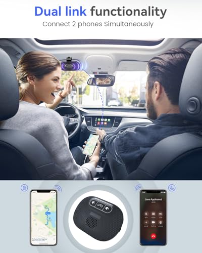 image for ANSTEN Hands-Free Car Bluetooth Speaker, Bluetooth Car Kit for Cell Ph
