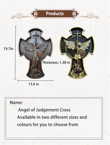 Cruz de madera tallada con versículos bíblicos de estilo vintage para pared 4