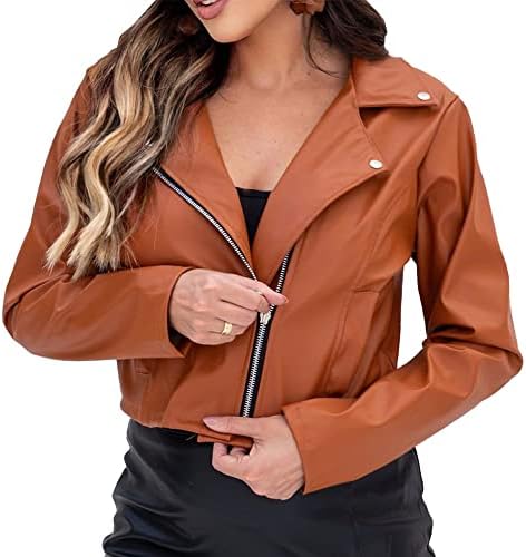 Jaqueta Couro Ecológico Feminina Caramelo Blusa de Frio Estilosa ...