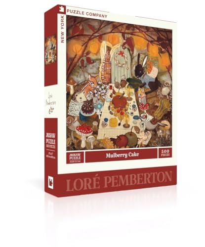 New York Puzzle Company - Loré Pemberton Mulberry Cake - 500 Piece Jigsaw Puzzle for Family Game Nights by Loré Pemberton
