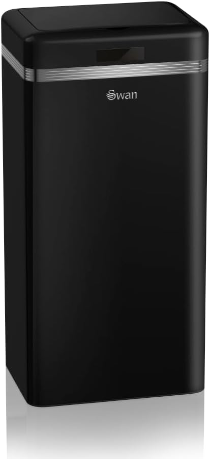 Swan SWKA4500BN Retro 45L Square Sensor Bin (Black)