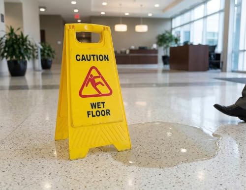 Image of Caution Standing Board (Combo Of 2 Pcs Sign Board,Wet Floor And Cleaning in Progress Sign Board) WITH CHECK DUSTER CLOTH FREE