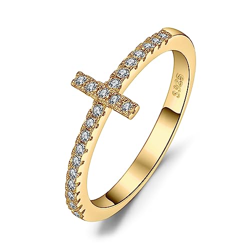 Image of JewelryPalace 14k White Yellow Rose Gold Plated 925 Sterling Silver Rings for Women, Cubic Zirconia Promise Rings for Her, Stackable Wedding Bands Rings for Women Infinity Forever Love Knot Ring
