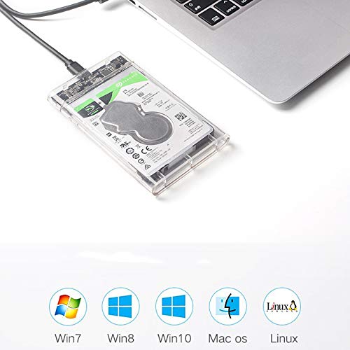 Caja externa transparente para disco duro SATA 2.5" Type C miniatura 4