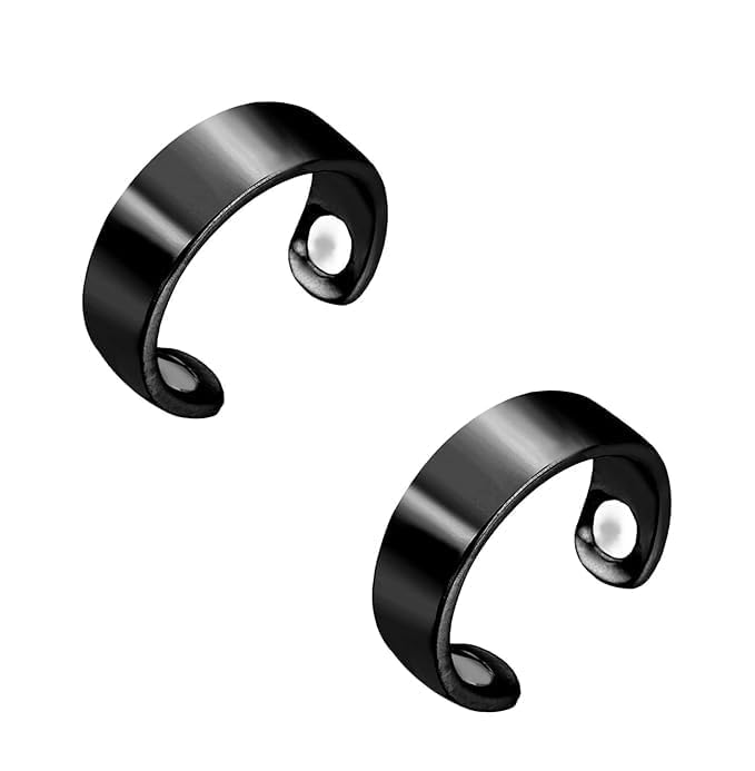YAVRIXZ 2PCS Sugar Control Set – Acupressure Ring & Clip for Blood Sugar Balance, BP Support & Stress Relief Massager (Black)