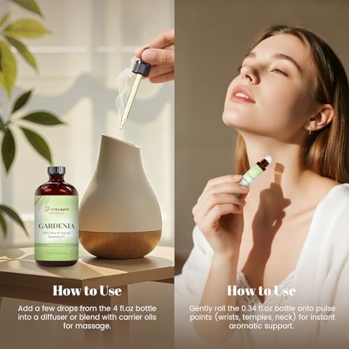 Aceite Esencial de Gardenia para Aromaterapia 4 fl.oz + Roll-on 0.34 fl.oz miniatura 7