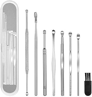 8 Pcs Ear Pick Earwax Removal Kit, Geengle Ear Cleansing Tool Set, Ear