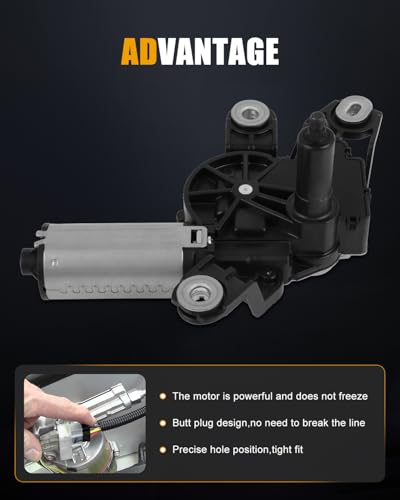 Image of ROADFAR Rear Windshield Wiper Motor Replacement for for Polo 2009-2014,for for Sharan 2010-2013,for for Touran 2010-2013 5K6955711A,5K6955711B Wiper Motor 4 Pins