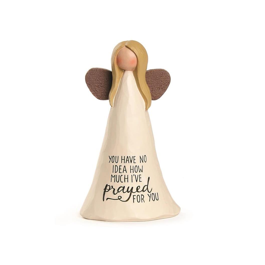 Feather & Grace Wood Wing Ceramic Angel