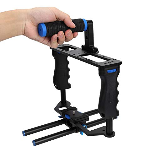 Gaiola para câmera DSLR Cage, liga de alumínio CNC preto caixa de câmera profissional 0,63 cm 3/8