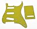 KAISH 11 Hole Strat Style SSS Pickguard ST Back Plate Tremolo Trem Cover for Stratocaster/Strat Made in USA/Mexico Yellow 3 Ply