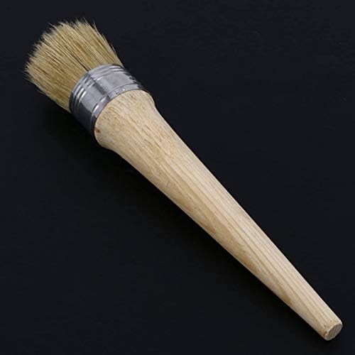 Paint Brushes - 2 Pack, Feelfly Chalk Paint Wax Brushes for Painting or Waxing - Natural Bristles Brushes Stencil Brushes for Wood Furniture Home Decor and DIY Art Crafts (20cm, 30cm) (#A)