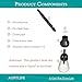 AGFYLIFE Portable Hookah Set for Travel - Premium Handheld Glass Aluminum Mini Hookah Real Metal Accessories, includes Screens,For a Single Smoker, Black