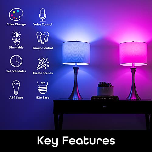 Geeni Prisma 800 2700K Dimmable A19, 60W Equivalent Color Changing Rgbw Led Smart Wifi Light Bulb, Works With Alexa And Google Home, No Hub Required, Requires 2.4Ghz Wifi  (1 Pack) #TOP1