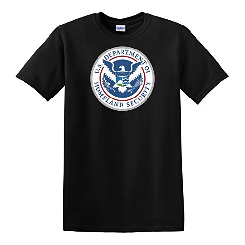 fagraphix Men's Dept of Homeland Security T-Shirt XX-Large Black