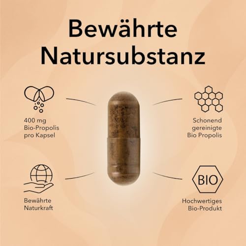 Propolis Kapseln von Medicom Gereinigte Bienenharz Kapseln für Gesundheit