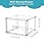 Vtopmart 4 Pack 13QT Clear Stackable Storage Drawers,Easily Assemble Acrylic Closet Organizers,Plastic Storage Bins for Bathroom,Cabinet,Kitchen Pantry,Under Sink Organization
