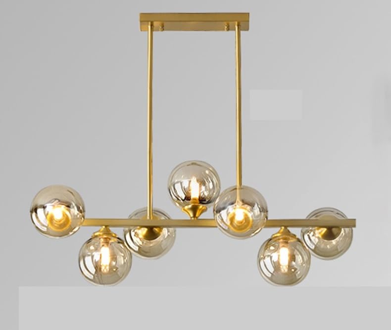 Suspension lumineuse LED moderne 7 têtes finis les salons sombres éclairage froid