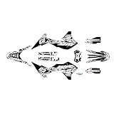 Kalair GFX Graphics Kit for Yamaha WR250R WR250X (2008-2021) ACID Series White 09 Mil - Dirt bike Custom Racing Graphics Decals Stickers Kit, no-plastics