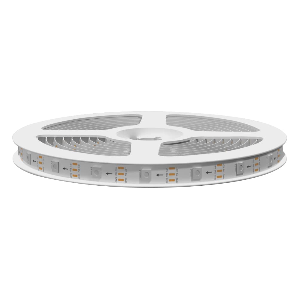 Jun-Saxifragelec LED Streifen Lights, WS2812B 5V Individuell Adressierbarer Flexibler PCB IP65 Wasserdichtes (White) (5m 30LED/m)