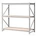 Global Industrial Extra High Capacity Bulk Rack With Wood Decking, Starter Unit, 96"W x 18"D x 72"H