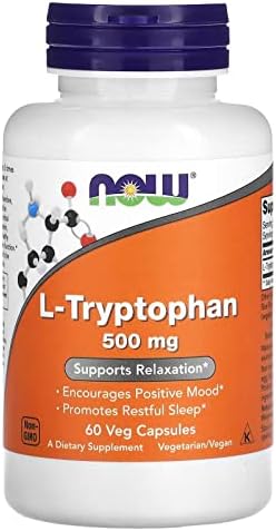 L-Tryptophan Triptofano 500mg Now Foods (60 Cápsulas Vegetarianas...