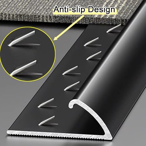 Metal Carpet Gripper Strip with Teeth & Screws - Durable Edging Trim for Door Mats & Carpets - Easy Installation for Home, Office & Cinema Flooring Solutions