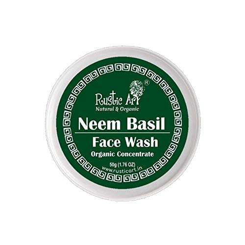 Rustic Art Organic Neem Basil Face Wash Concentrate for Deep Clea...