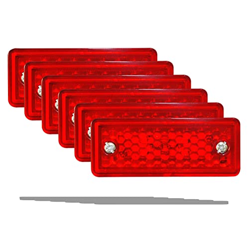 24v LED Side Marker Lights Suitable for Truck Trailer Buses Caravan Campervan and Coaches. (Red)