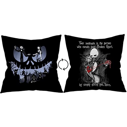 18X18 In Christmas Reversible Decorative Pillowcase Your Soulmate Is The Person Who Mends Your Broken Heart Throw Pillow Cover For Gothic Room Couch Sofa Decor,Gifts For Couples #TOP10