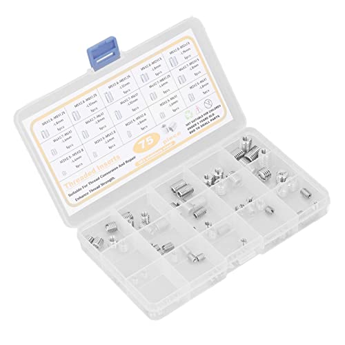 Inserto Roscado, Acero Inoxidable, Kit de Tuerca M3 M4 M5 Resistente Al Desgaste con Reparación y Protección de Roscas