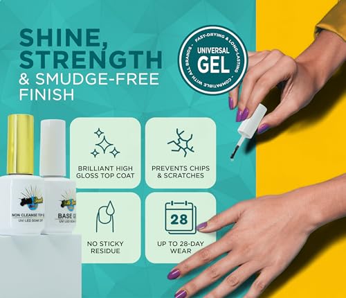 Set Base Gel y Top Gel No Cleanse para Uñas 2 x 15ml miniatura 4