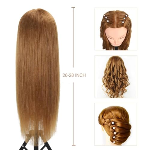 image for Opini Mannequin Head with 80% Human Hair - Straight, 26