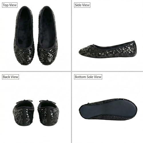 Image of Women's Foldable Ballet Flats - Portable Flat Shoes for Travel and Wedding that Fit in Your Purse
