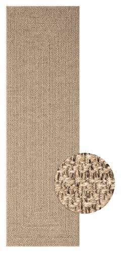 Mia´s Teppiche Soil - moderner Teppich im Jute-Look, perfekt für Wohnzimmer, Esszimmer & Flur, wetterbeständig und vielseitig einsetzbar – auch im Außenbereich, ca. 80 x 250 cm