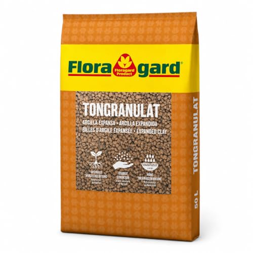 Floragard Blähton Tongranulat 50 L – natürliches Drainagematerial...