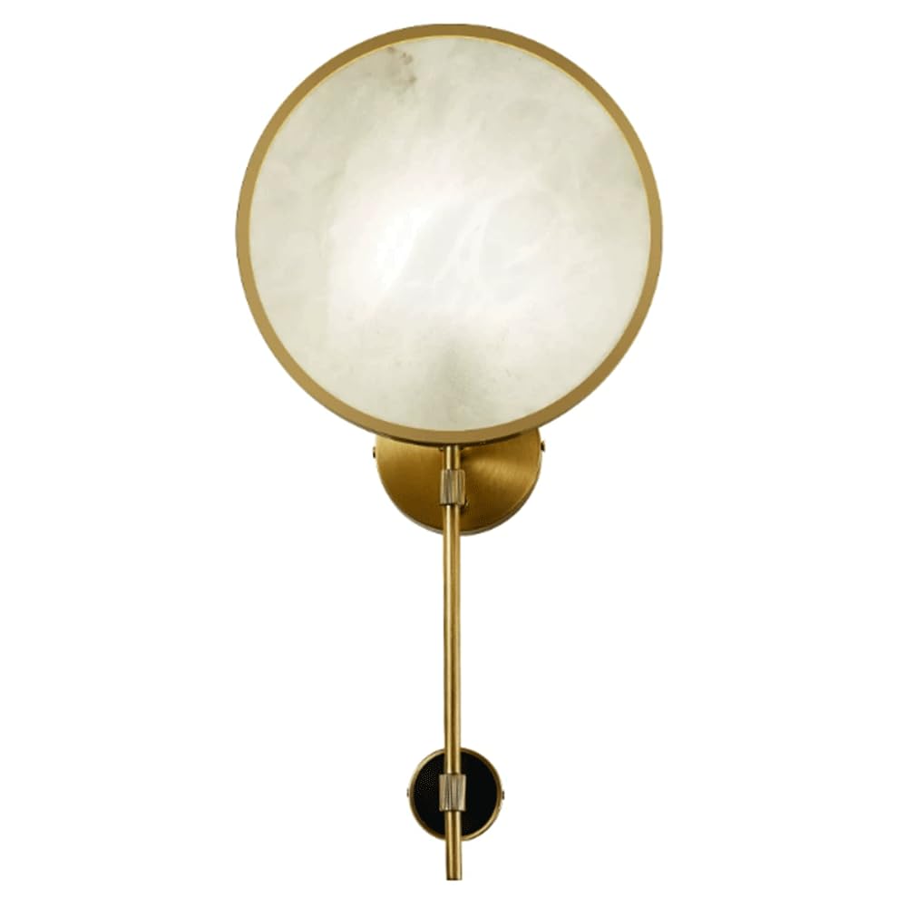 SHUANGZ Corridor Wall Mounted Lamp Modern Light Luxury Style Wall Lamp,Children's Reading Alabaster Wall Sconces,LED Natural Spanish Marble Wall Light Fixture for Entryway Bathroom Cloakroom