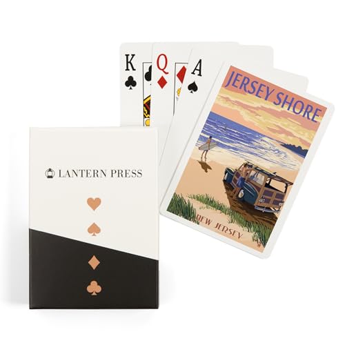 Lantern Press Jersey Shore, 52 cartas de póker tamaño estándar