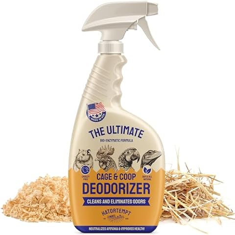 Chicken Coop Deodorizer - All Natural Odor Control Ammonia Cleaner Spray & Chicken Coop Cleaner for Backyard Chickens - Chicken Coop Accessories - Remove the Smell of the Chicken Coop with 32 oz Spray Cover