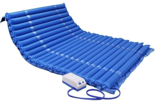 BLUEZY Bed Sore Cushion, Pressure Relief Mattress Topper, Alternating Air Pressure Mattress with Pump, Bedsore Prevention Mattress for Elderly, Disabled & Bedridden Patient W110cm