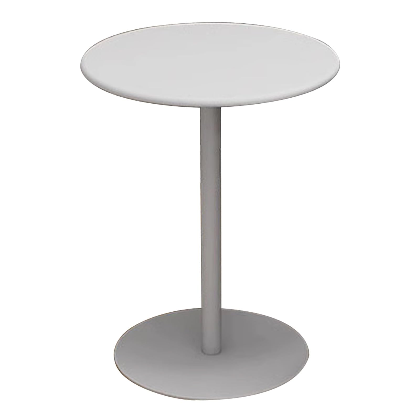 SWENEEN High Bar Table Bistro Table Round Cocktail Bar Table White Coffee Dining Table With Metal Base, Small Side End Table For Living Room Bedroom Balcony Tall Bistro Pub Table,40.5x40.5x72cm