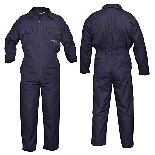 SHYNE KILTS U.K Blu Navy Uomo Tuta Intera Tuta da Lavoro Boiler Abito Tuta Intera Abbigliamento da Lavoro Meccanici Tuta da Lavoro - Navy, XXL