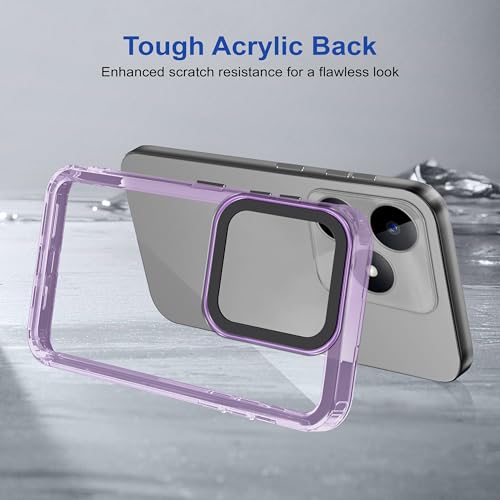 Image of Zapcase Back Case Cover for Realme C51 | Compatible for Realme C51 Back Cover | Case Cover with Camera Protection | (TPU + PC | Translucent Purple)