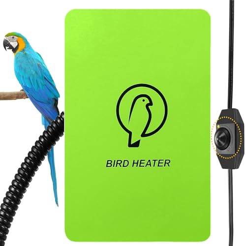 Kokopro Bird Heater for Cage - Snuggle Up Bird Warmer for Exotic Pet Birds, 10W African Grey, Parakeets, Parrots, (3.7'x5.7')