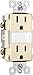 Legrand radiant Adjustable LED Night Light Outlet, Nightlight Electrical Outlets, Tamper Resistant, Safe for Kids, Light Almond, NTL885TRLACC6