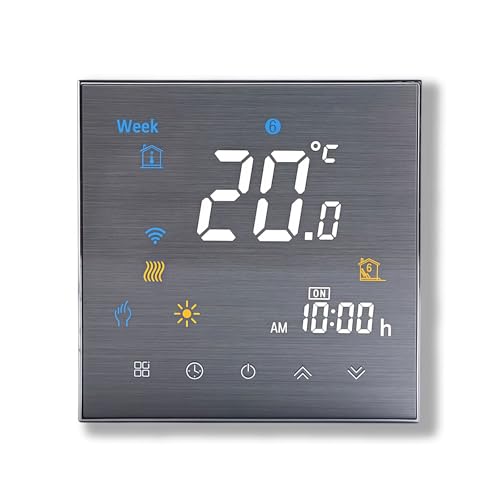 Caslant 3000 Serie Wi-Fi Termostato - Termostato con Pantalla Táctil Programable para Calefacción o Aire Acondicionado - Control Remoto Desde Teléfono Móvil Compatible con Alexa, Google Home e IFTTT